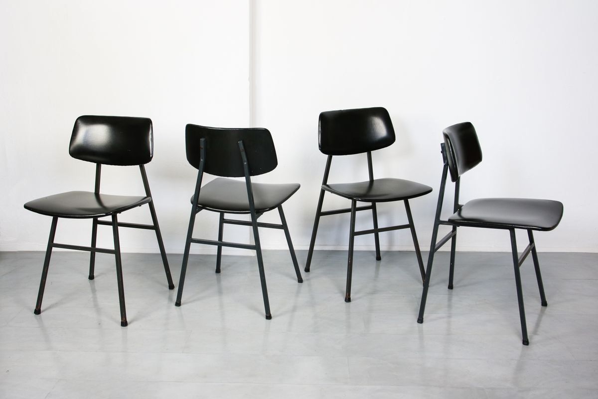 Mid Century Minimalist Dining Chairs By Niko Kralj, Set Of 4 photo for sale