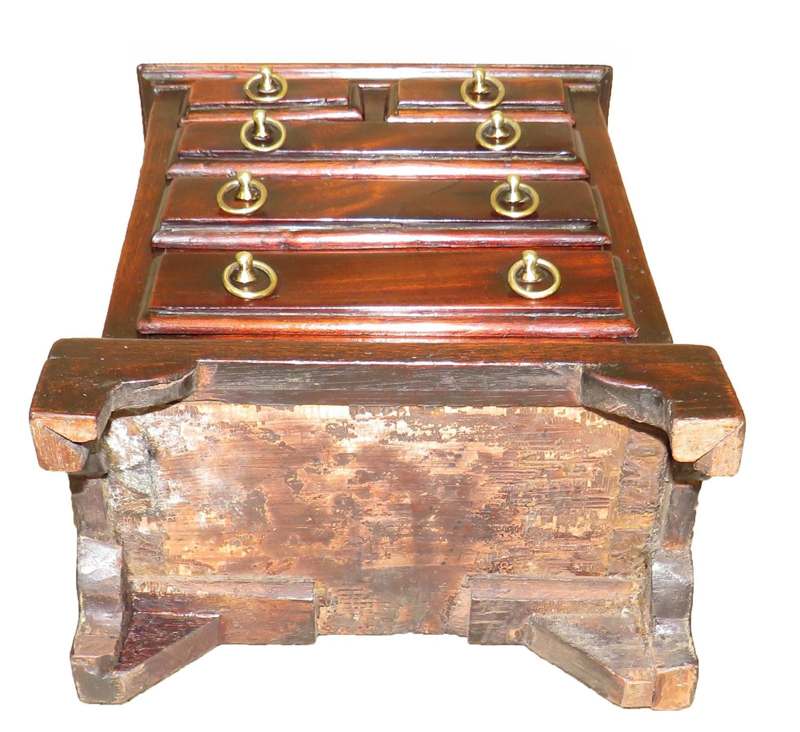 Georgian Antique 18th Century Mahogany Miniature Chest (England, Circa 1760) photo for sale