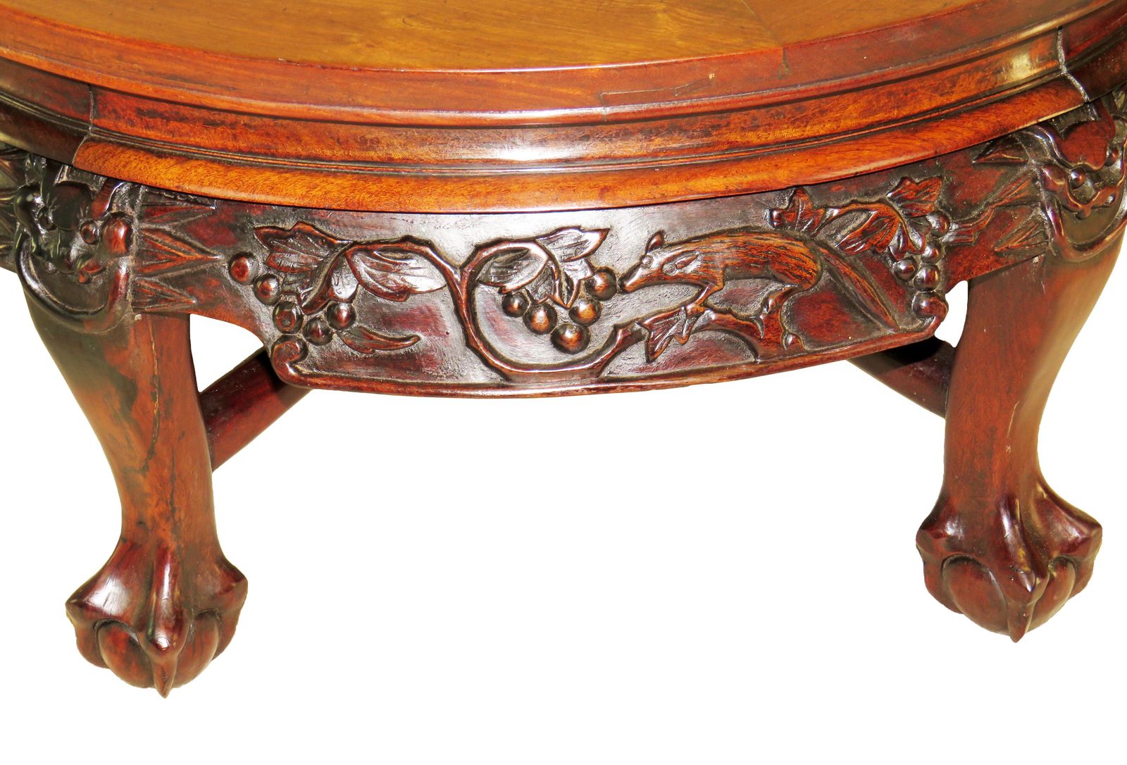 19th Century Oriental Hardwood Circular Coffee Table (China, Circa 1870) photo for sale