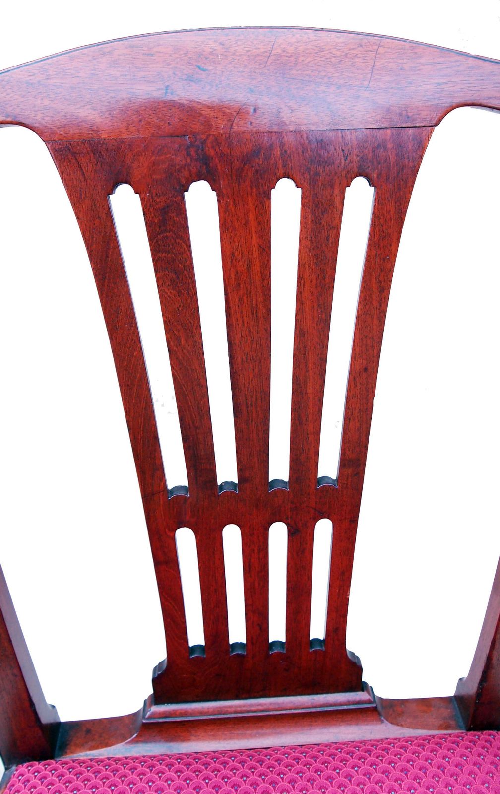 Antique Set Of Six Mahogany Georgian Chippendale Period Dining Chairs (England, 1760) photo for sale