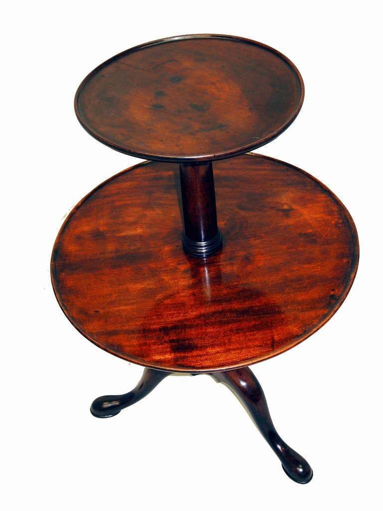 Antique Georgian Mahogany Dumb Waiter (England, Circa 1760) photo furniture