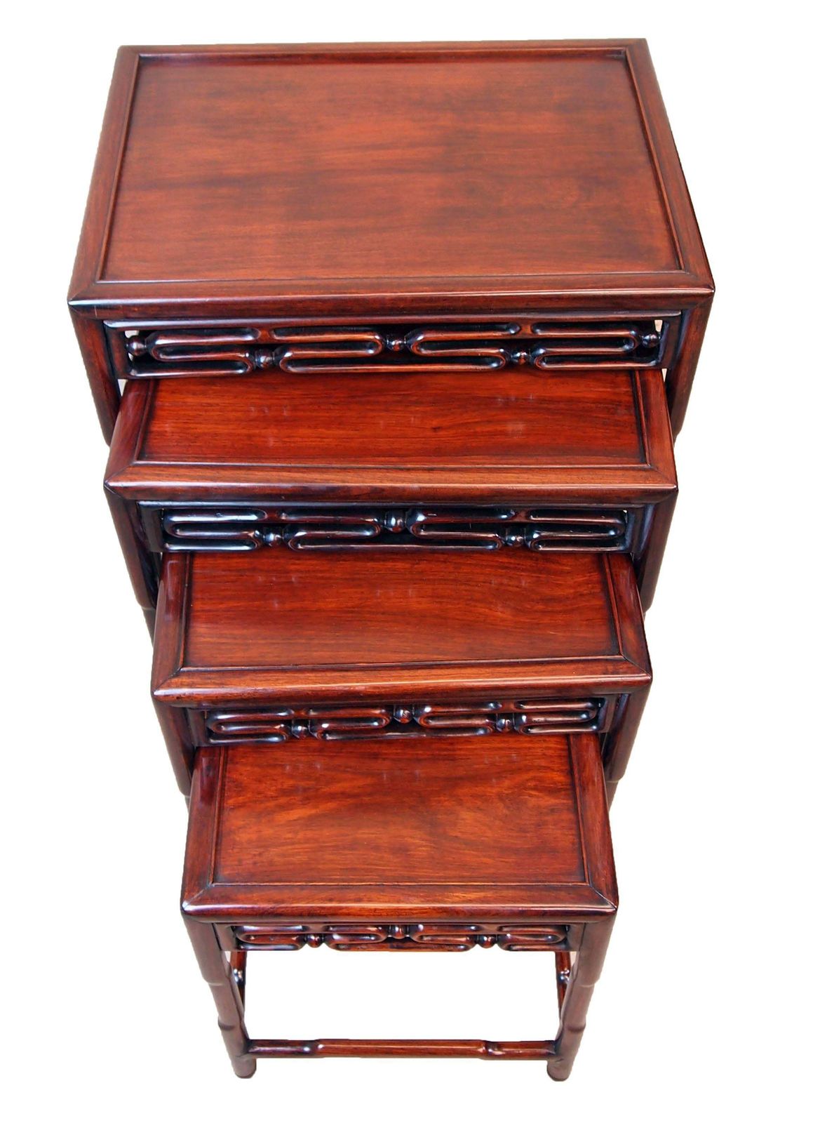 Antique Oriental Hardwood Nest Of Coffee Tables (China, Circa 1870) photo for sale