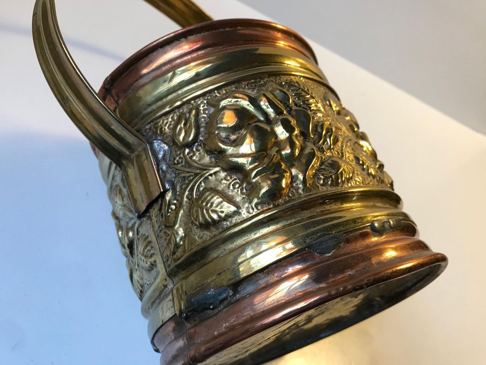 Antique English Watering Can In Copper And Brass photo buy