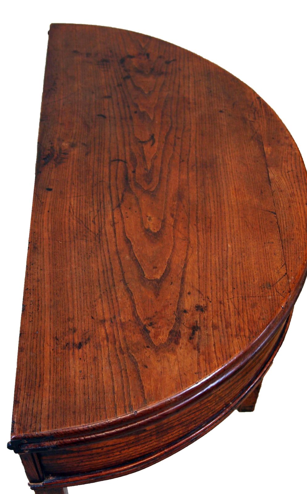 English 18th Century Demi Lune Antique Country Tea Table (England, Circa 1780) photo Furniture