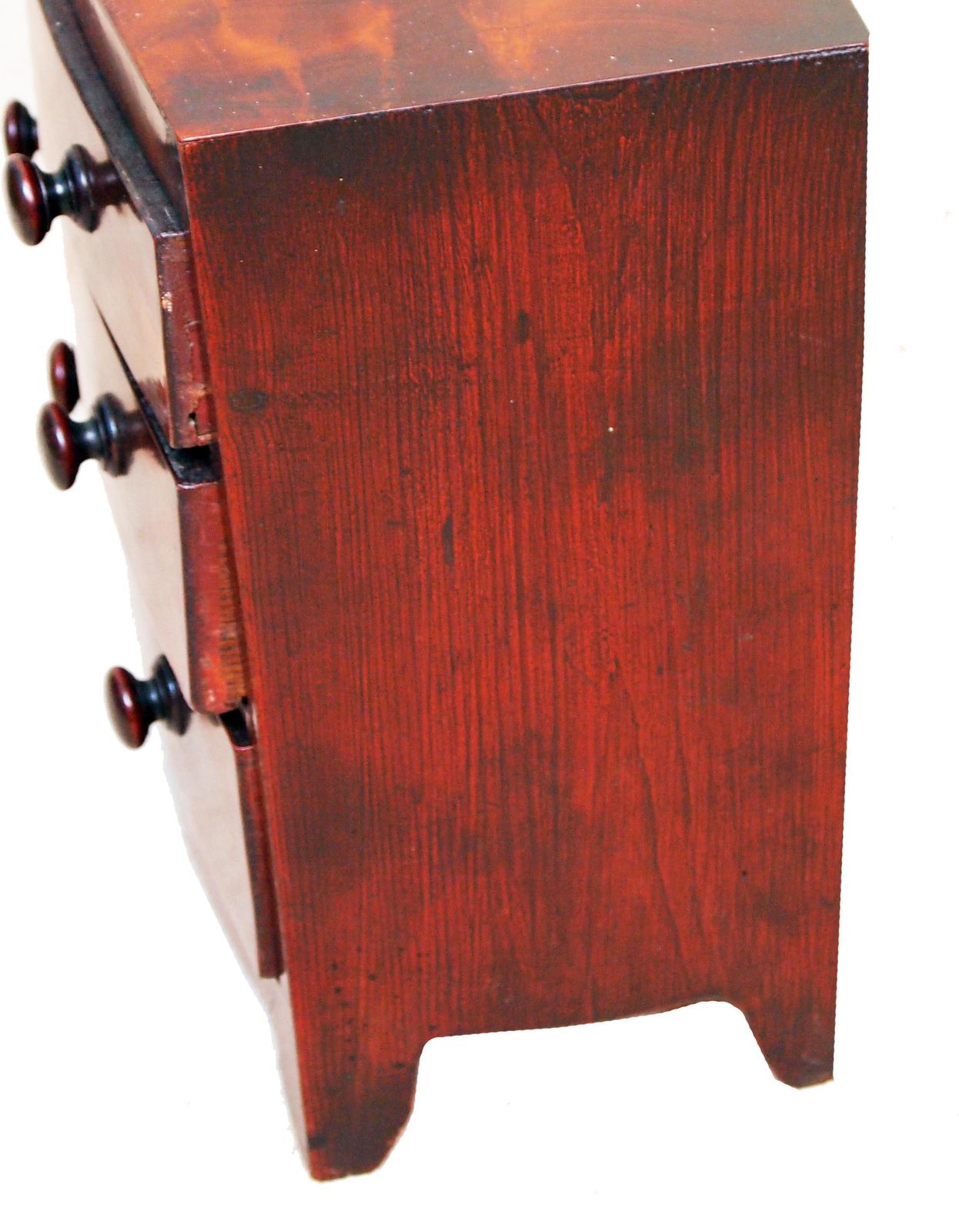 Antique Miniature Mahogany Bow Chest (England, Circa 1860) photo Furniture