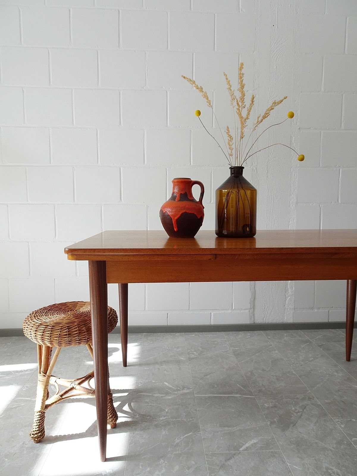 Carstens Vase In Brown Orange, Mid Century Handle Vase, Carstens Tönnieshof Jug Vase photo Home Decor