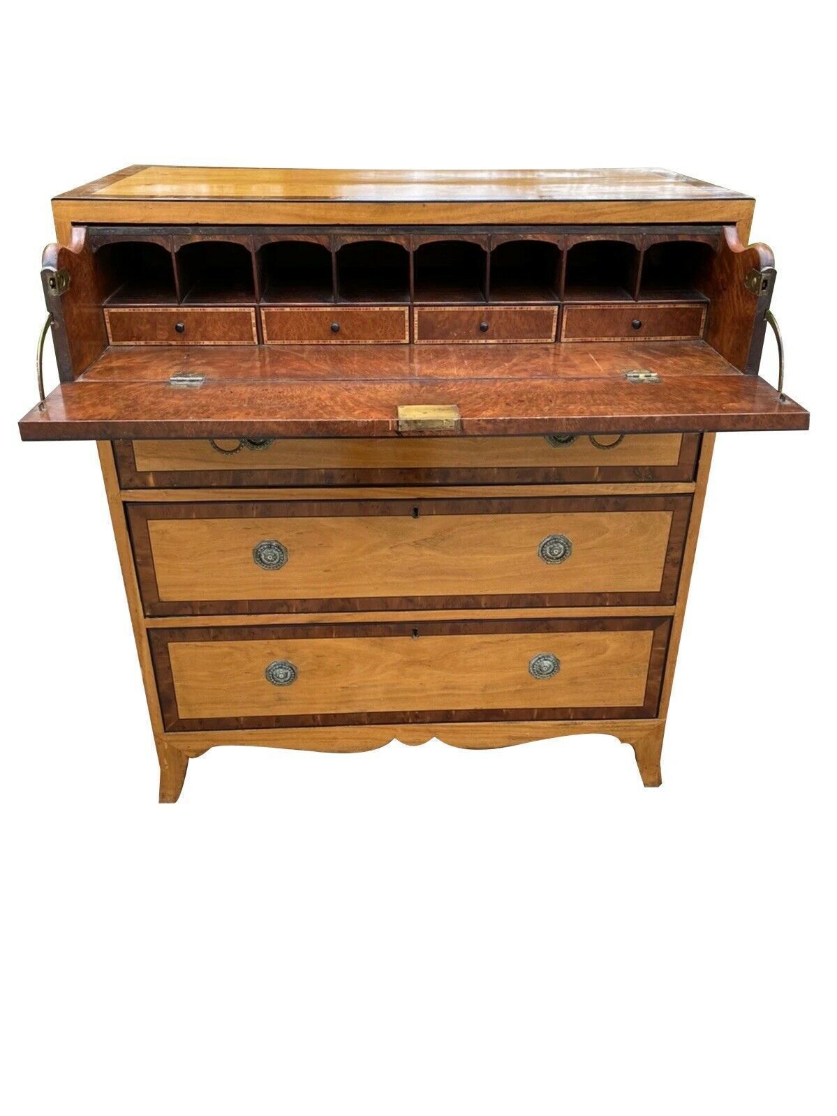Impressive Antique Victorian Secretaire Bureau Chest Of Drawers C1896 photo furniture