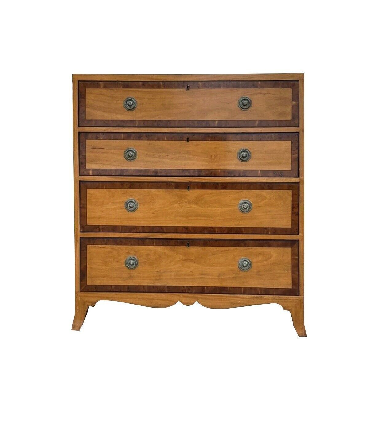 Impressive Antique Victorian Secretaire Bureau Chest Of Drawers C1896
