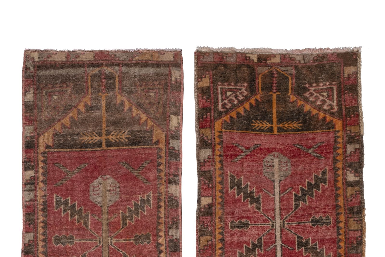 Set Of 2 Piece Hand Knotted Oriental Turkish Small Area Rugs 48x108 photo vinterior