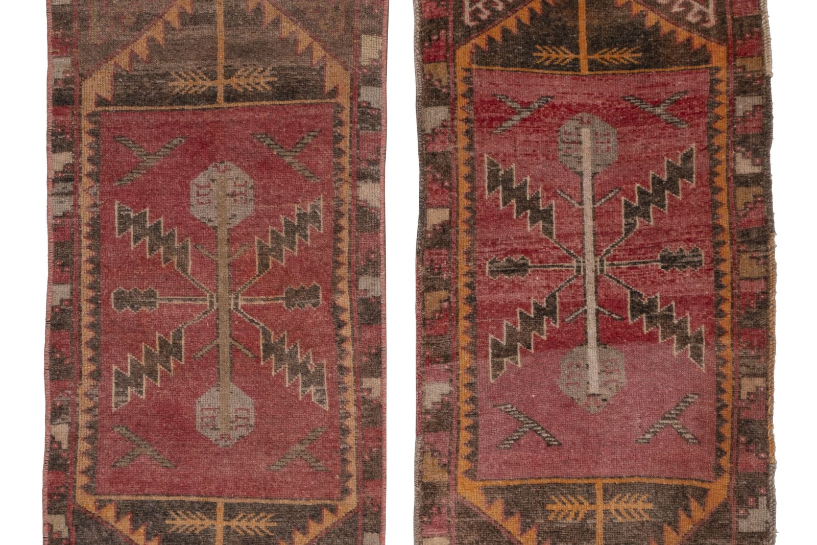 Set Of 2 Piece Hand Knotted Oriental Turkish Small Area Rugs 48x108 photo for sale