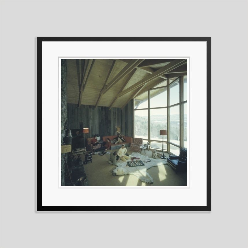 Slim Aarons 'Sugarbush Slopes' 1960 C Type Print Framed In Black