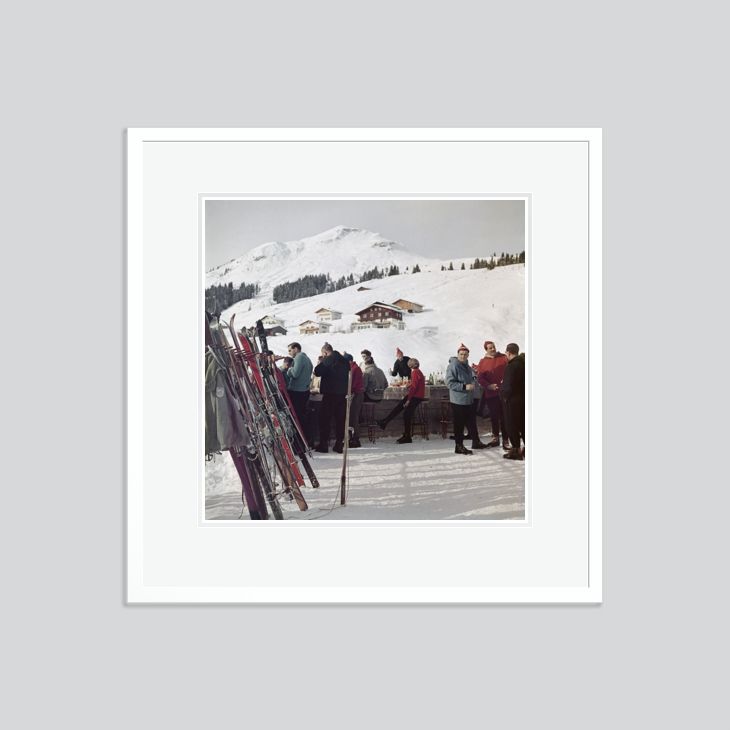Slim Aarons 'Lech Ice Bar' 1960 C Type Print Framed In White