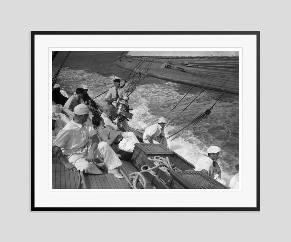 'Racing Yacht' 1935 Silver Gelatin Print Framed In Black