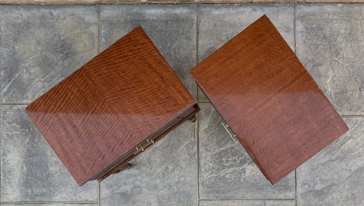 Vintage Wood Nightstands, 1970s, Set Of 2 photo vinterior