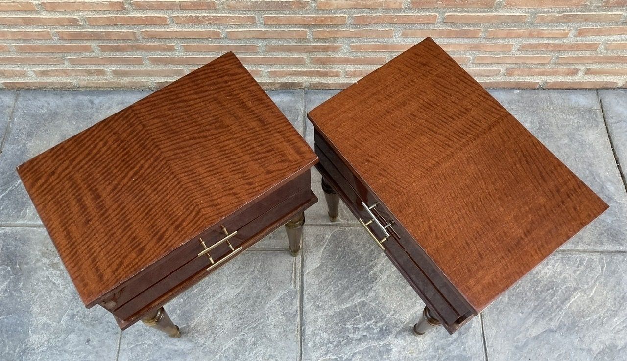 photo furniture Vintage Wood Nightstands, 1970s, Set Of 2