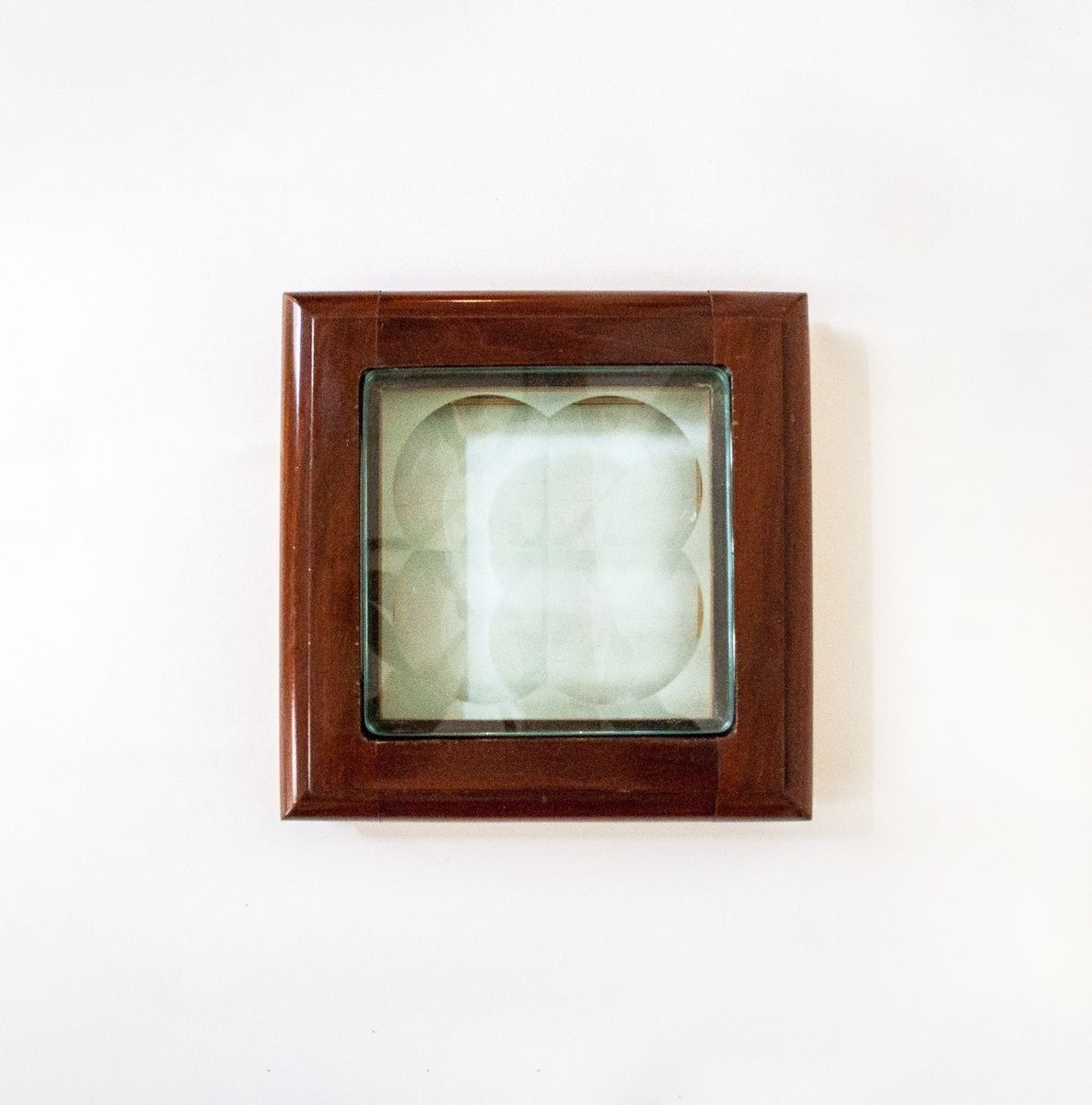 Glass With Wooden Frame From Fontana Arte, 1970s photo Home Decor