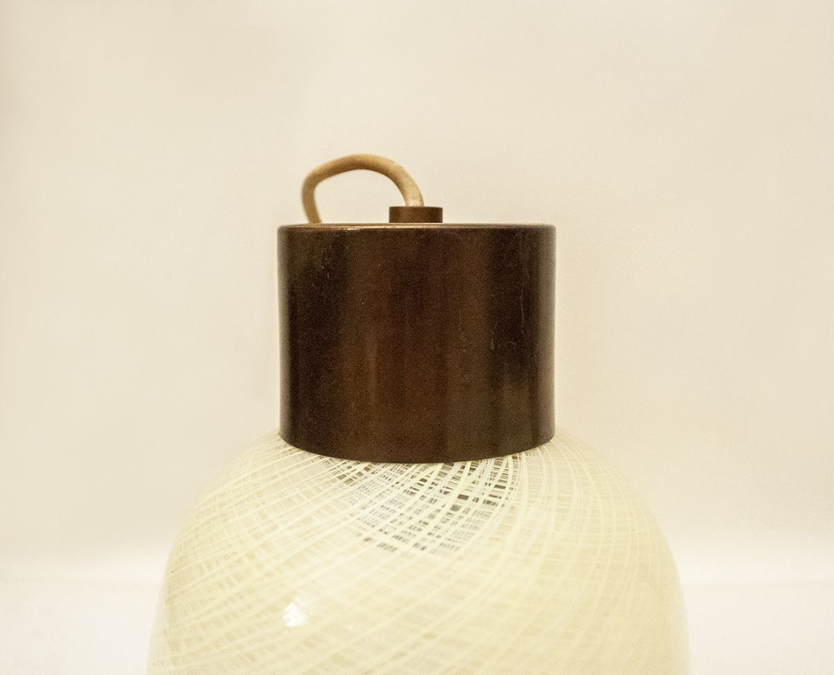 Murano Glass & Brass Ceiling Lamps By Carlo Scarpa For Venini, 1950s, Set Of 2 photo Lighting