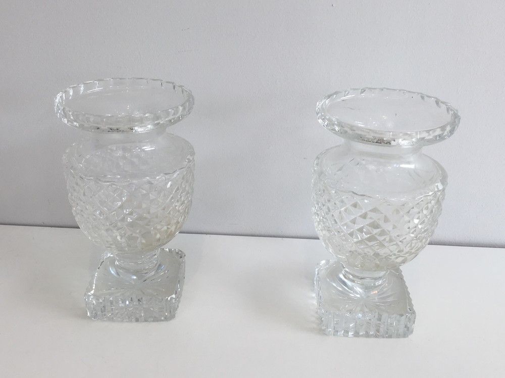 Pair Of Medicis Style Cristal Vases. French. Circa 1900 photo furniture