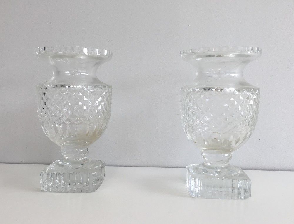 Pair Of Medicis Style Cristal Vases. French. Circa 1900 photo 980.0