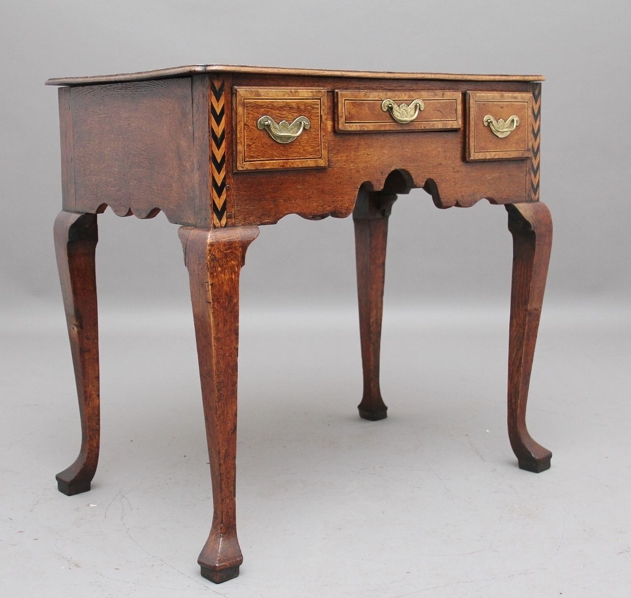 A Decorative 18th Century Oak Lowboy
