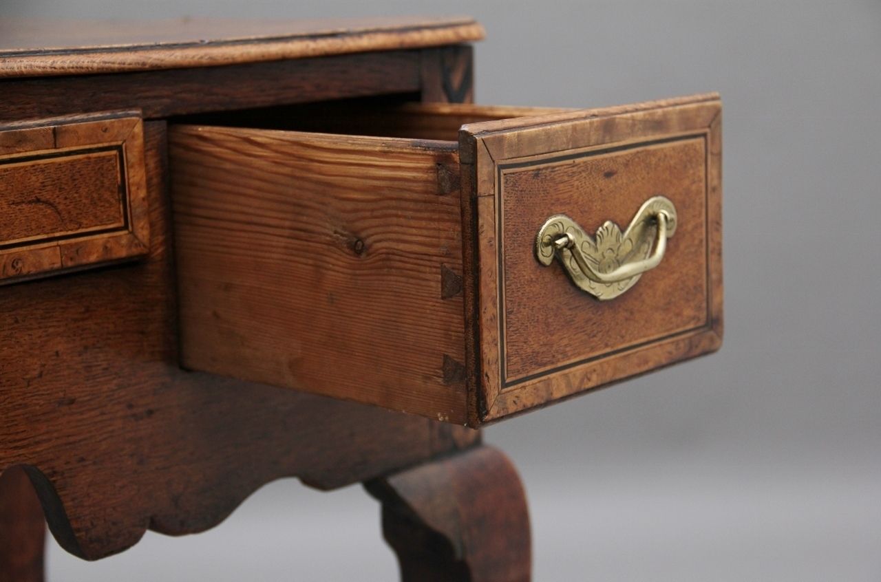Furniture A Decorative 18th Century Oak Lowboy photo