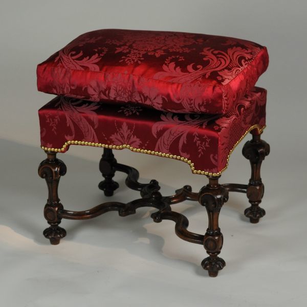 William & Mary Walnut Stool