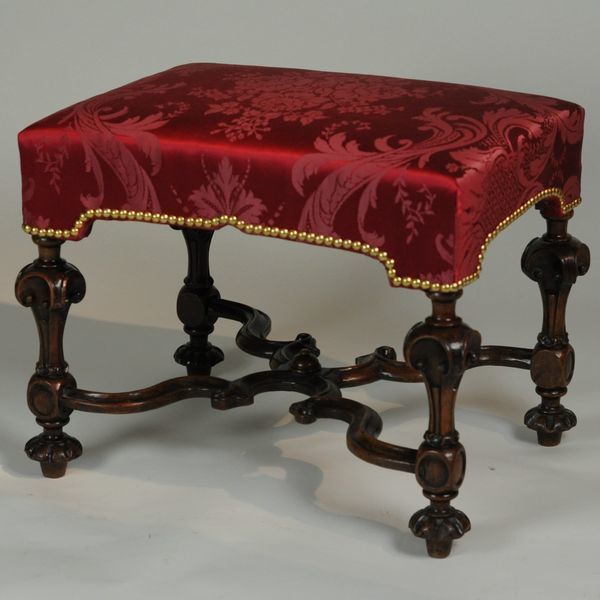 William & Mary Walnut Stool photo furniture