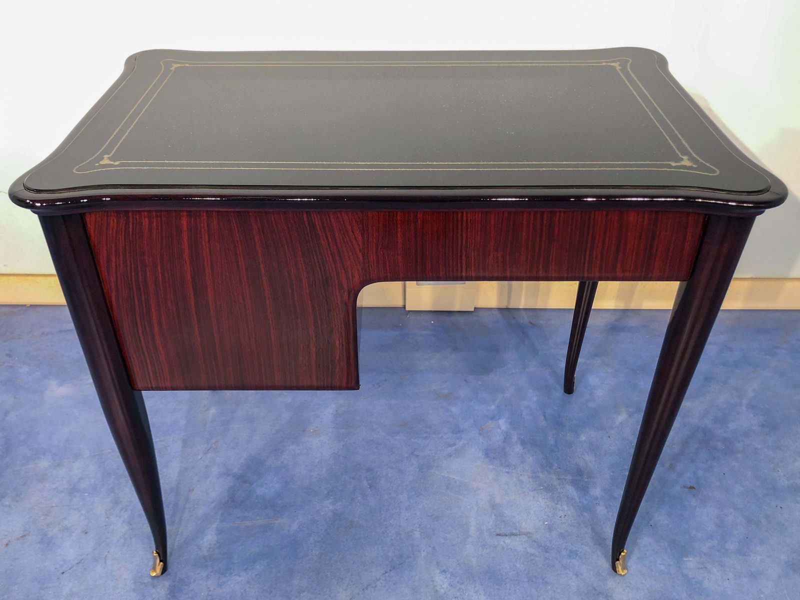 Italian Midcentury Small Desk With Chair Attributed To Paolo Buffa, 1950s photo vintage