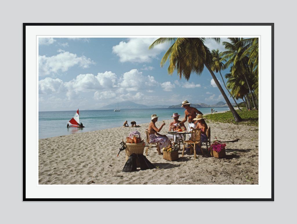 Slim Aarons 'Lobster Lunch' 1984 Oversize C Type Print Framed In Black