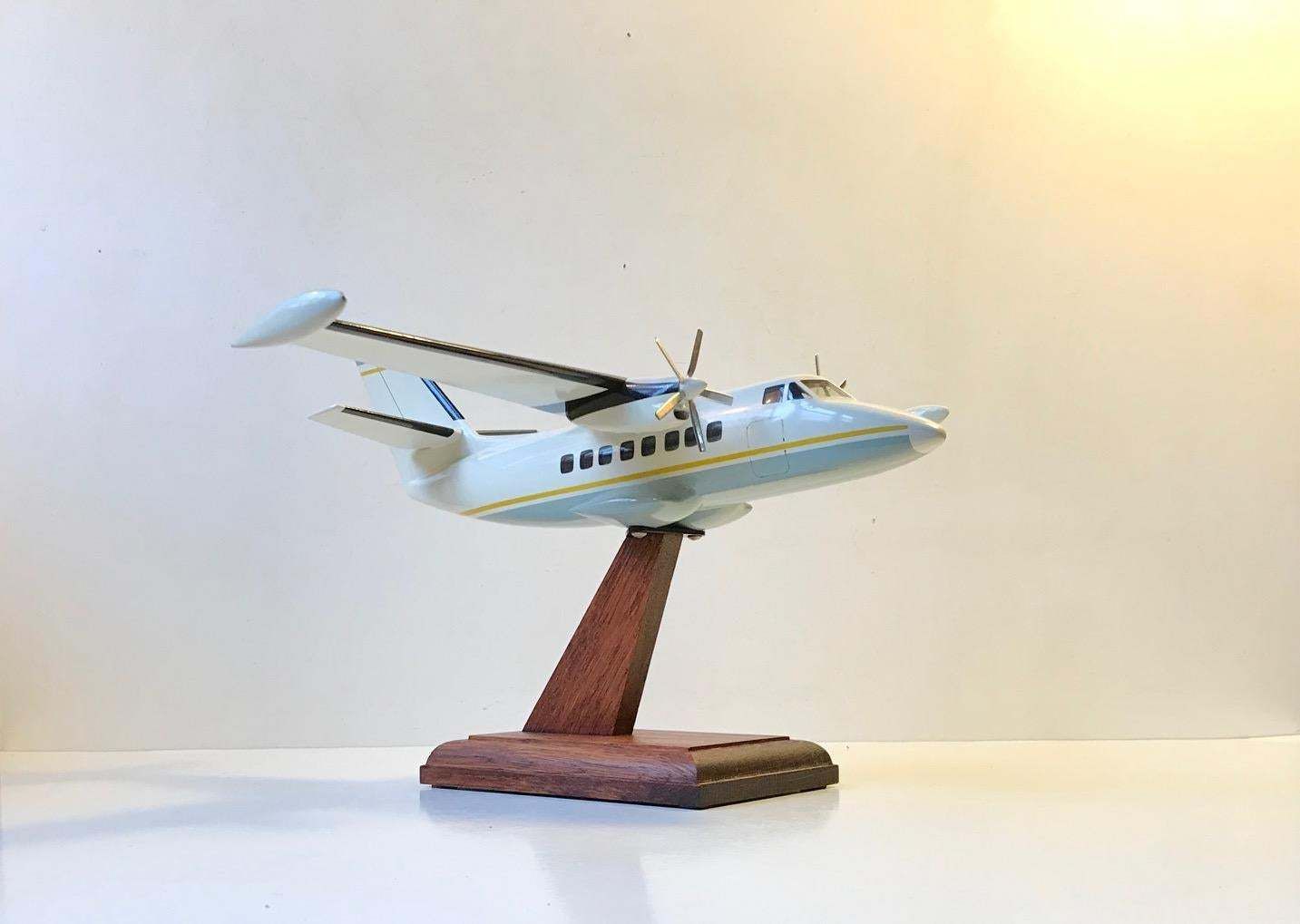 Vintage Desk Model Airplane   Private Jet, Scandinavia 1970s