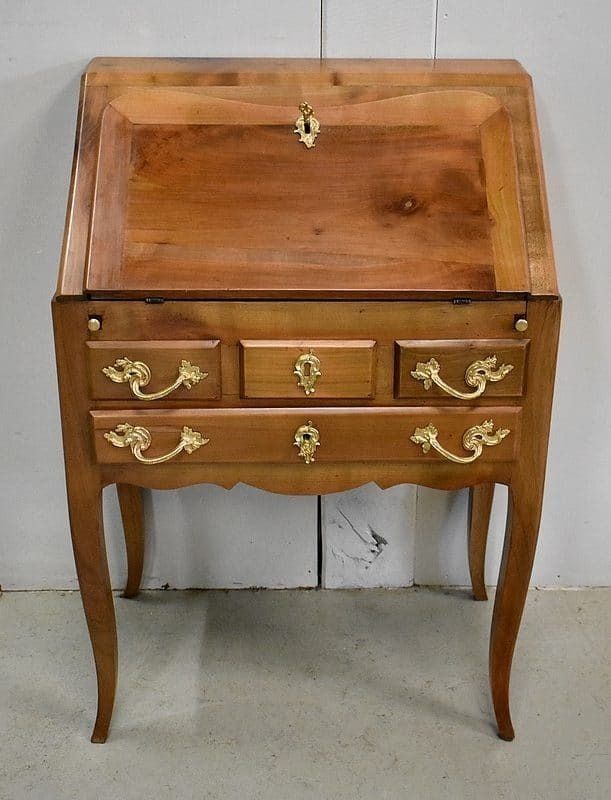 Small Cherrywood Sloping Desk, Louis XV Style, Late 19th Century photo furniture