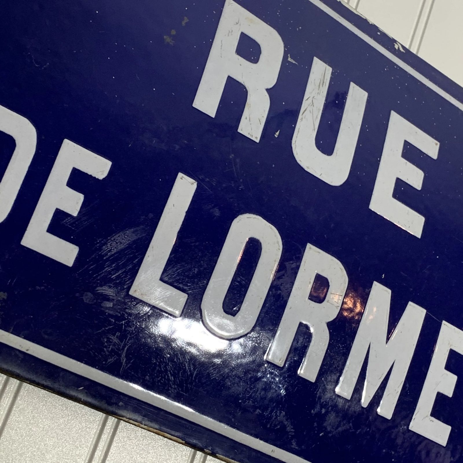 19th Century Enamelled French Street Sign photo for sale