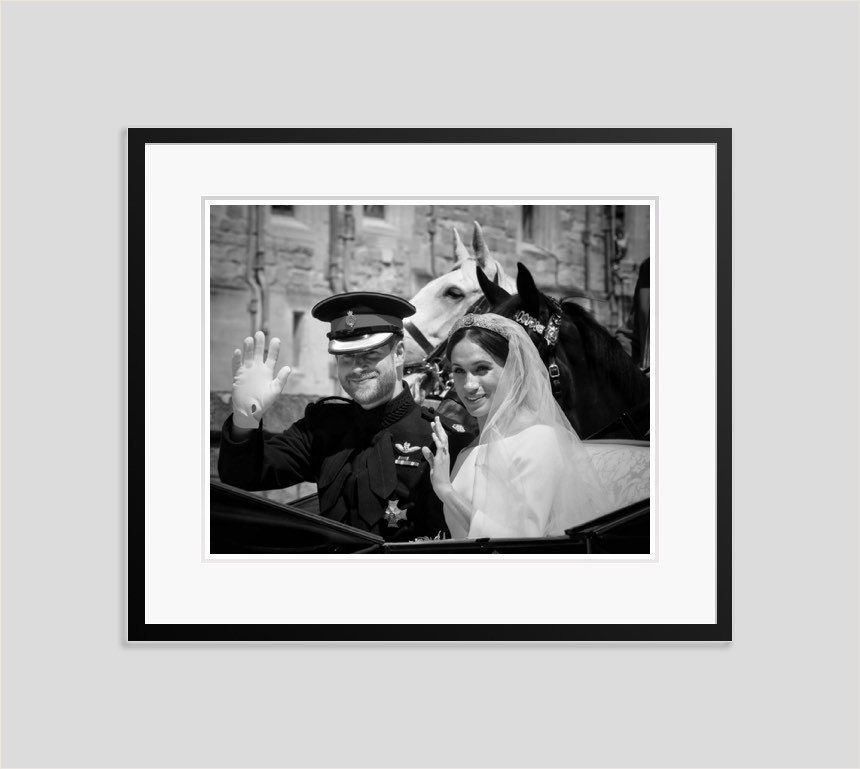 'The Duke & Duchess Of Sussex' 2018 Oversize Silver Gelatin Print Framed In Black
