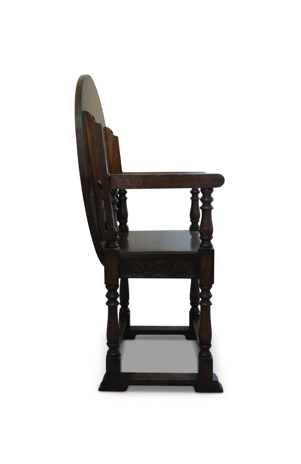 19th Century Antique Monk's Bench Of Carved Oak Metamorphic Chair From Netherlands 1890's Ol photo Furniture