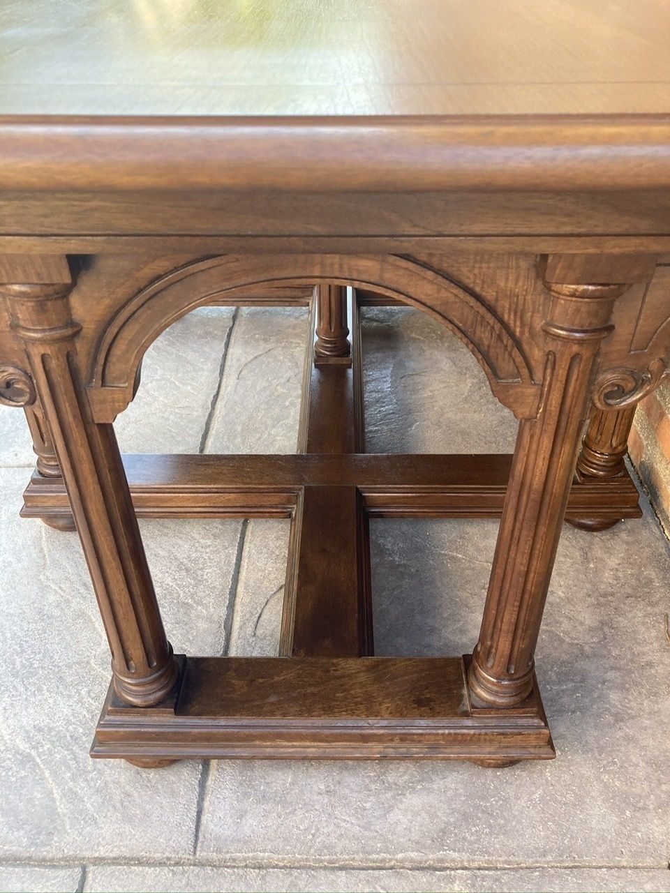 Late 19th Century Spanish Carved Church Table Or Altar With Wood Stretchers photo 1488.0