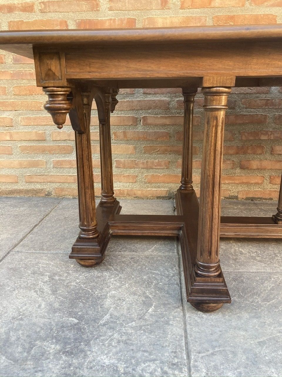 Late 19th Century Spanish Carved Church Table Or Altar With Wood Stretchers photo buy
