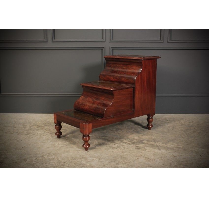 Victorian Mahogany Library Steps photo vinterior