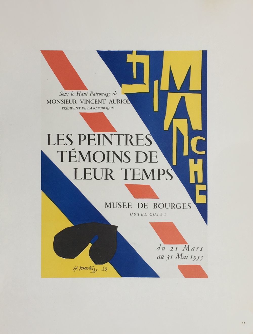 Henri Matisse Af 1953   Painters Witnesses Of Their Time 1959