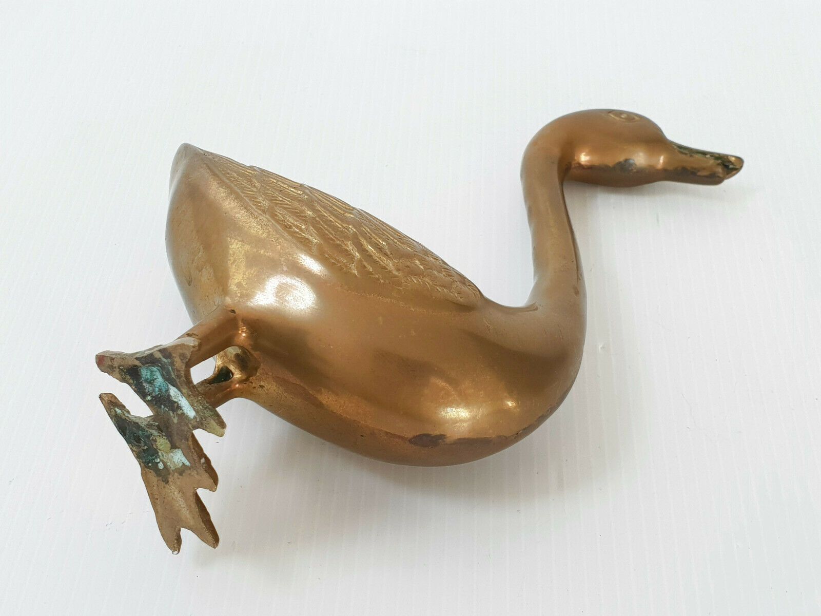 Set Of 2 Vintage 1970 Ducks In Golden Brass 70s 1970s 70s photo 84.0
