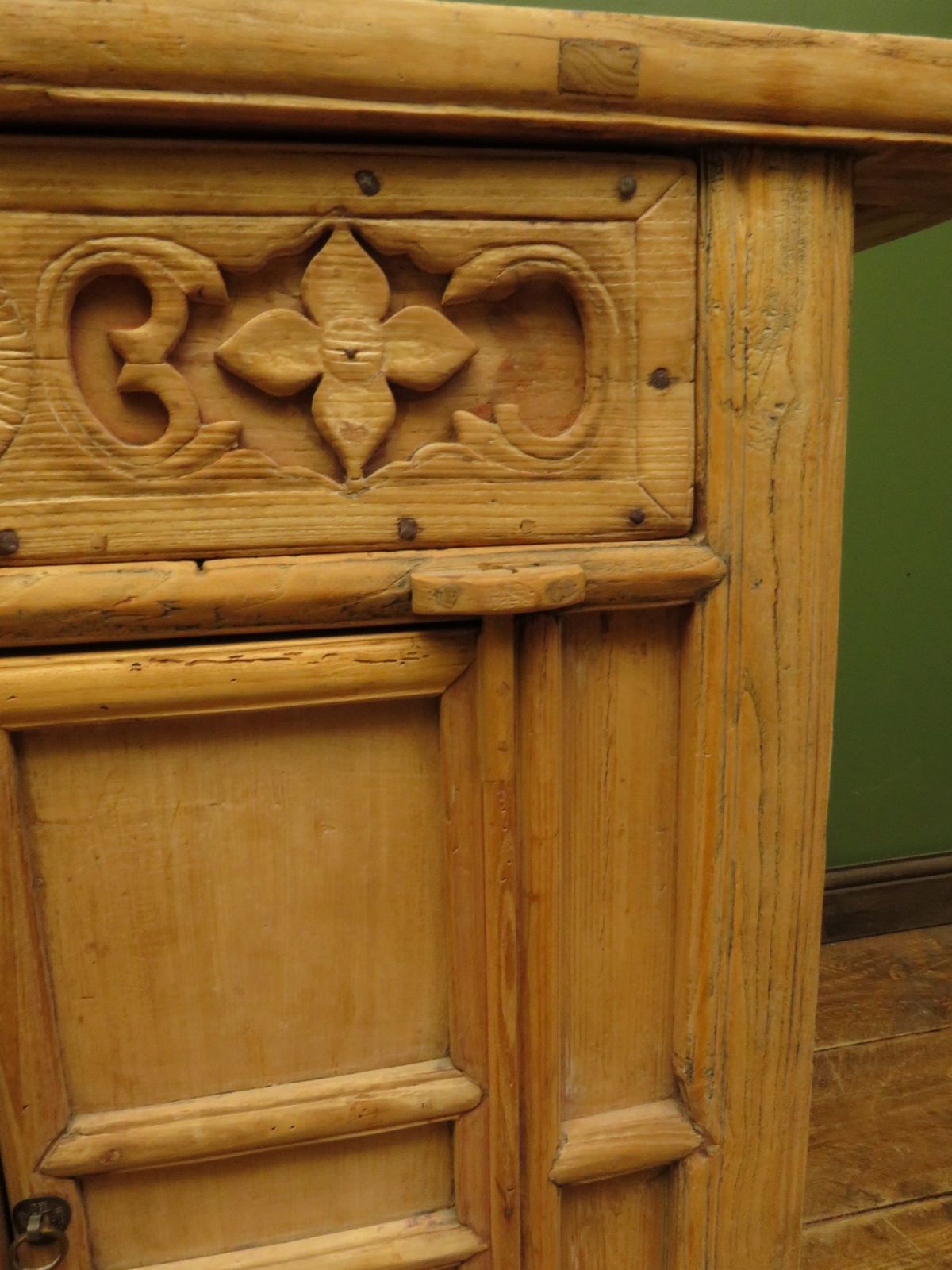 Antique Chinese Bleached Elm Altar Cabinet Late Qing Period 19 Th Century Cabinet photo 625.0
