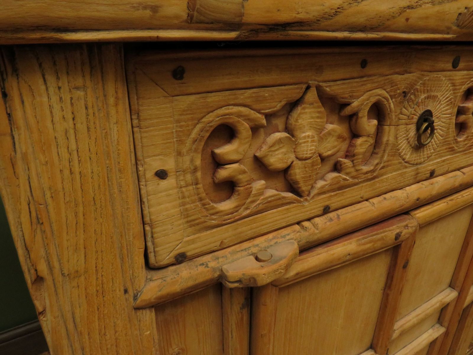 photo for sale Antique Chinese Bleached Elm Altar Cabinet Late Qing Period 19 Th Century Cabinet