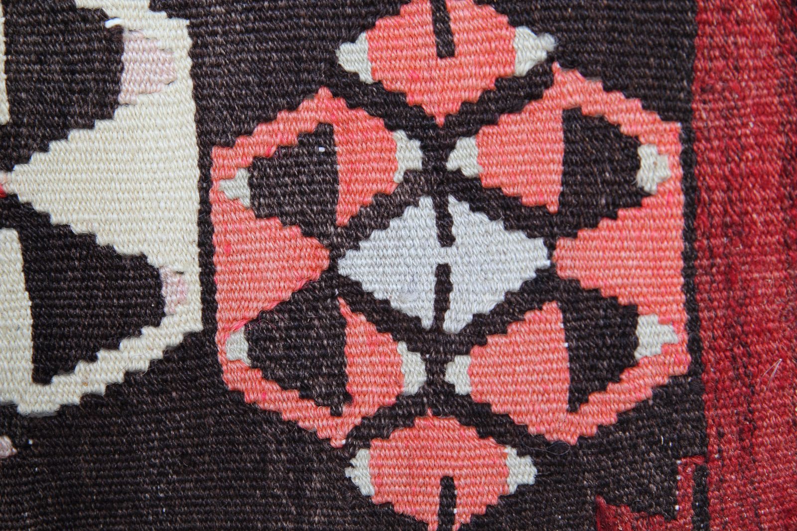Large Anatolian Carpet Antique Rug Kilim Dimond Carpet 204x375cm photo for sale