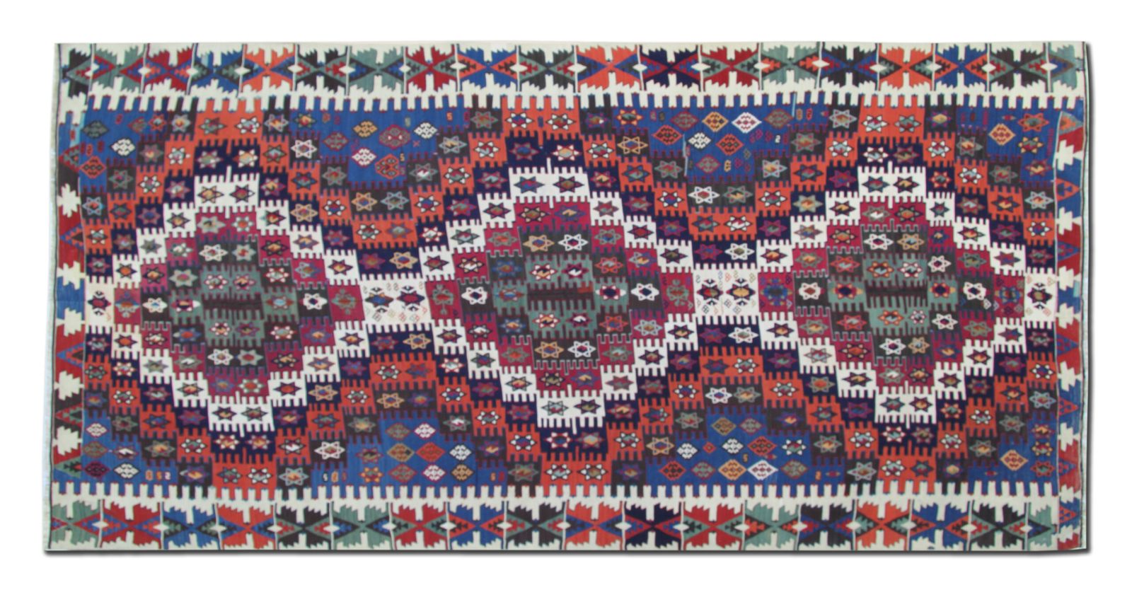 Handwoven Antique Kilim Rug, Turkish Carpet Geometric Konya Rug 170 X 350 Cm photo furniture