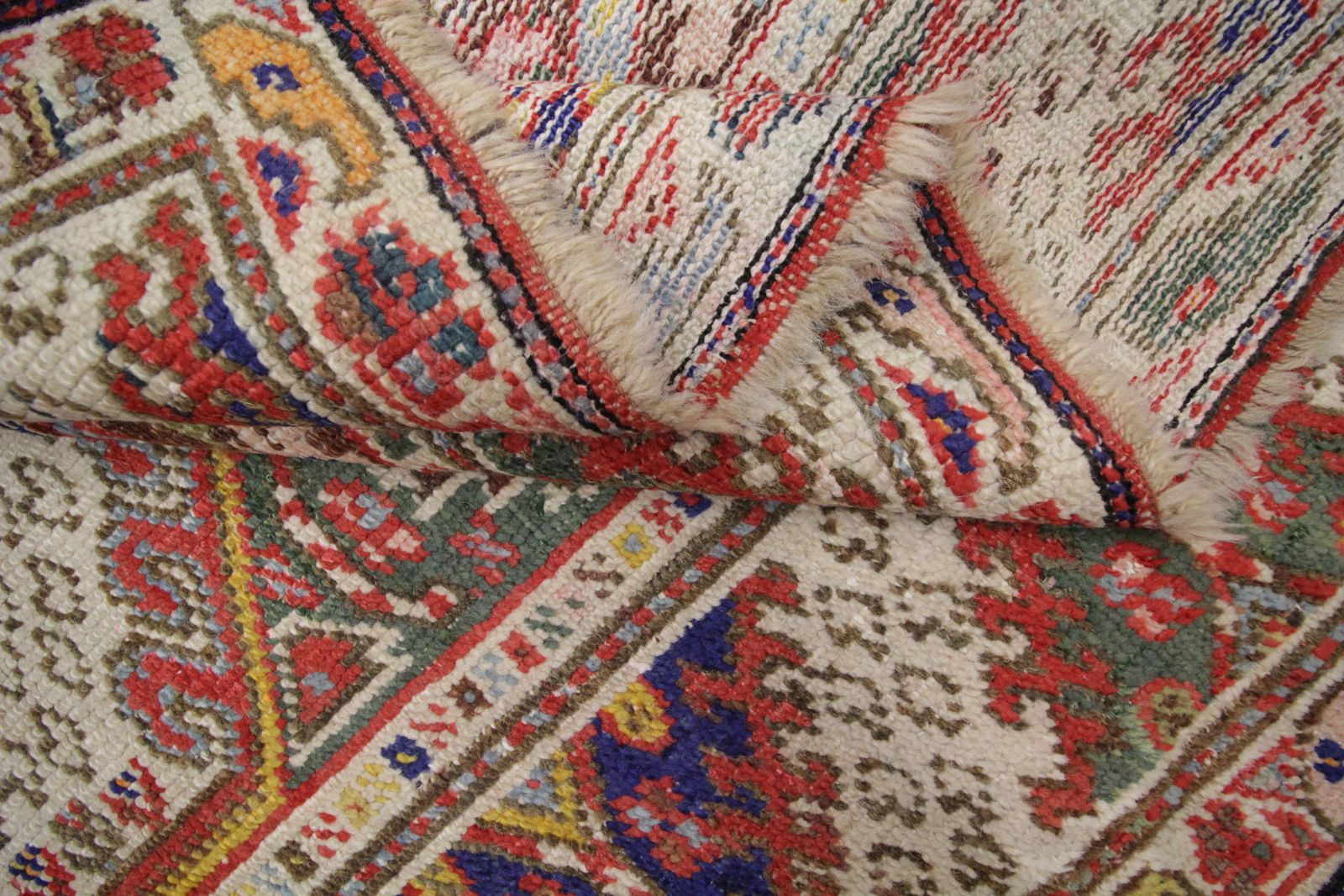 Antique Turkish Rugs Handmade Carpet Wool Geometric Rug For Sale 130x190cm photo vintage