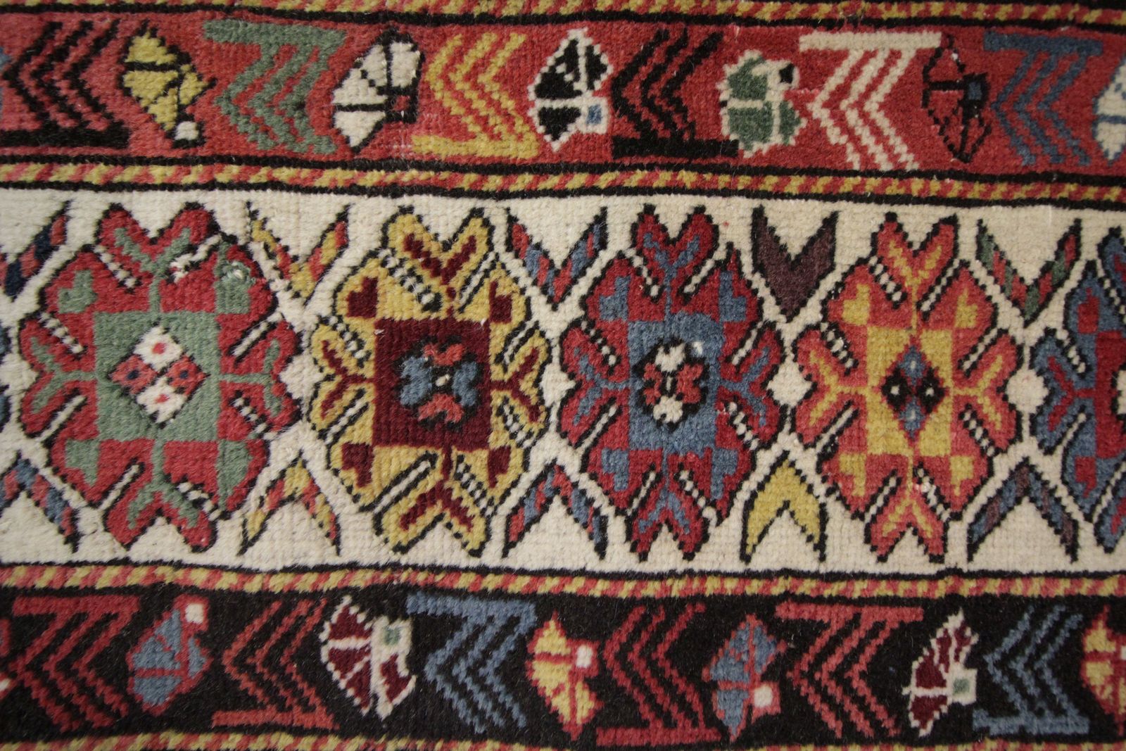 Rare Vintage Caucasian Rug Shirvan Handmade Wool Carpet 206 X 260 Cm photo 7300.0