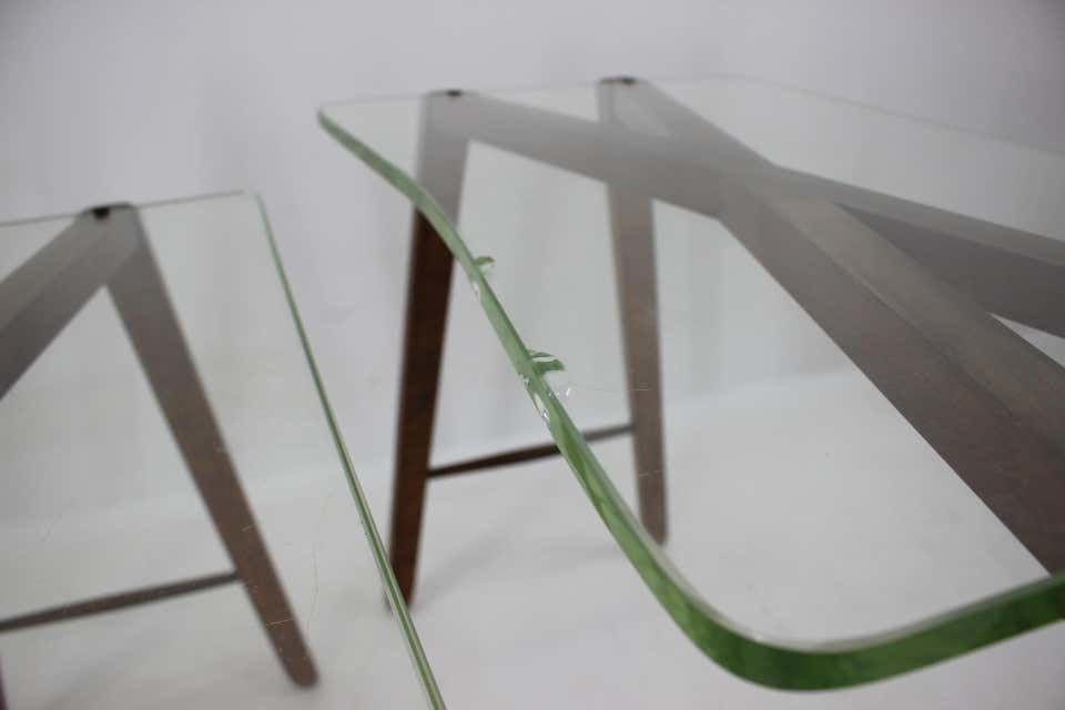 Rare Design Mid Century Organic Wooden Side, Nesting Tables / 1950s photo buy