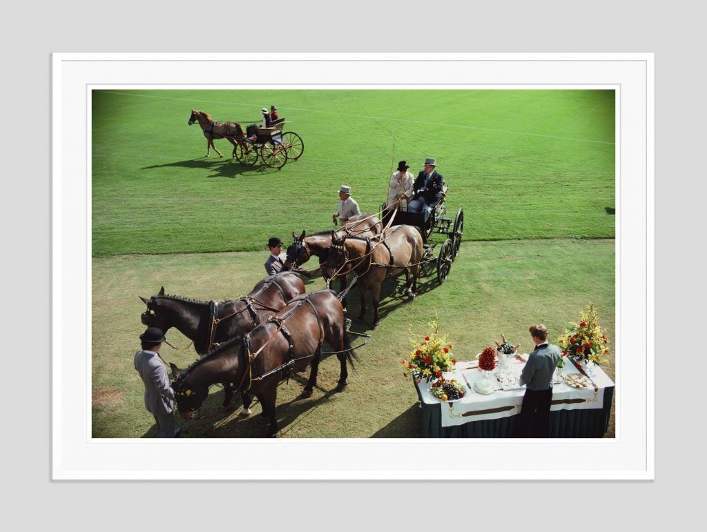 Slim Aarons 'The Tippetts' 1982 Oversize C Type Print Framed In White