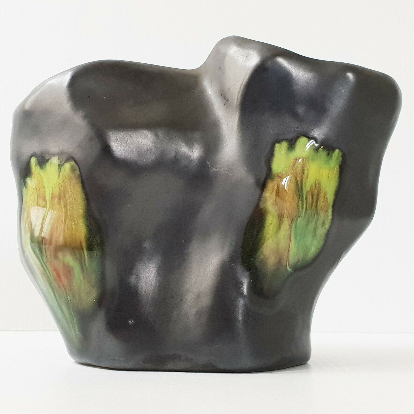 Superbe Vase Noir Nacre 60s 70s Ceramique Vintage 1960 1970 Annees 60/ 70 photo furniture