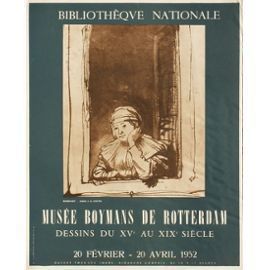 Rembrandt Van Rijn   Poster In Photolithography  National Library 1952