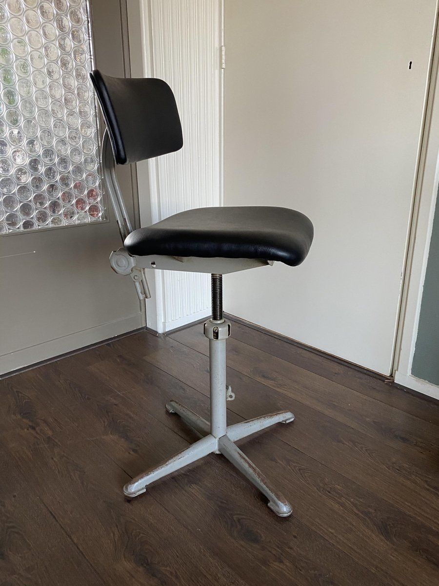 Industrial Drawing Or Architect Desk Chair By Friso Kramer For Ahrend De Cirkel, 1950s photo furniture